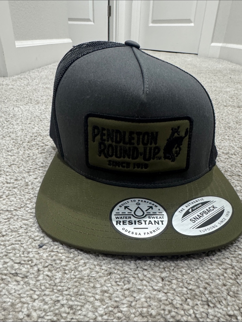 Pendleton Olive Green & Gray Round-Up Trucker Snapback Hat